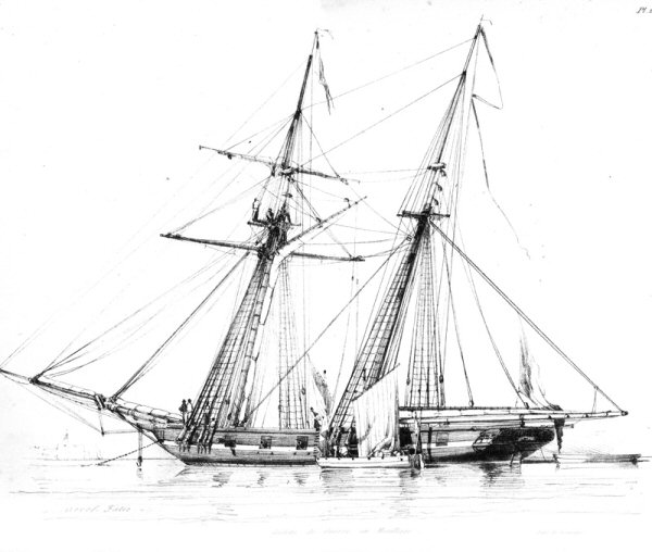 Goelette de Guerre au Mouillage [War Ship at Anchor]
