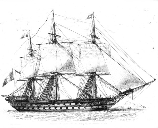 Vessaue de licne de 2e Rang de 90 Bouches à Feu [Ship of the 2nd rank carrying 90 guns]